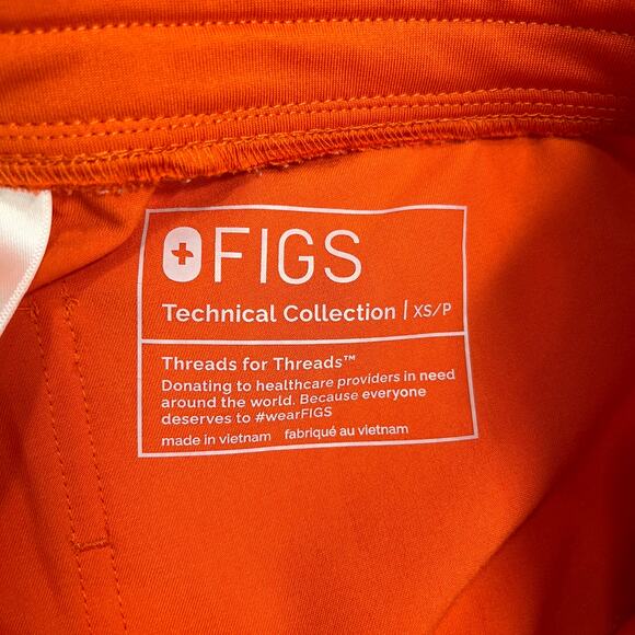 Figs Scrub Set Sunset Orange Womens Zamora Joggers XSP Catarina Top XXS - Picture 9 of 16